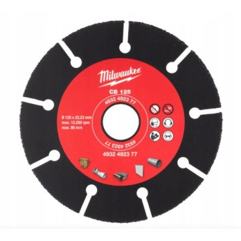 MILWAUKEE TARCZA Z NASYPEM WĘGLIKA WOLFRAMU 125MM