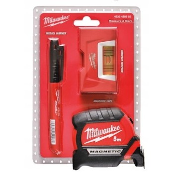 MILWAUKEE ZESTAW MIARA 5M POZIOMICA MARKER