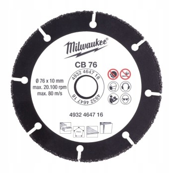 MILWAUKEE TARCZA Z NASYPEM Z WĘGLIKA WOLFRAMU 76MM