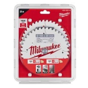 MILWAUKEE TARCZE DO DREWNA 165x20x40 ZĘBY