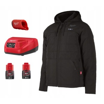 MILWAUKEE KURTKA PODGRZEWANA PUCHOWA Z KAPTUREM M12 HPJBL2-NRG 2 X 2Ah AKUMULATOR ŁADOWARKA wyprzedaż