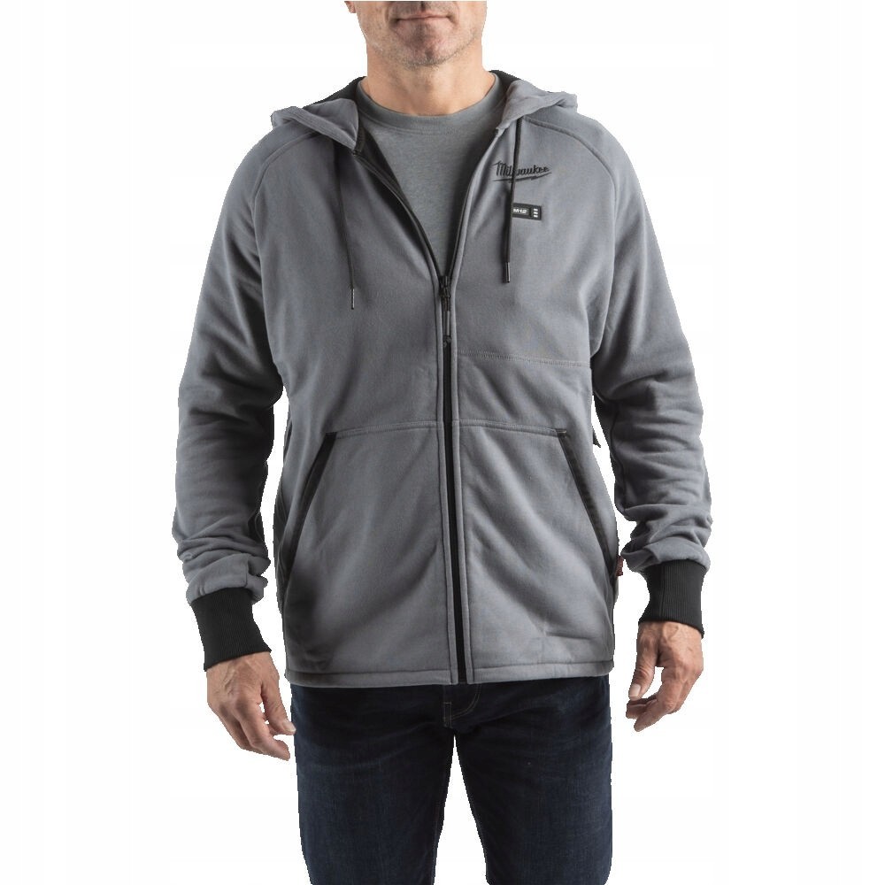 MILWAUKEE MĘSKA SZARA BLUZA PODGRZEWANA KAPTUR M12 HHGREY4-NRG