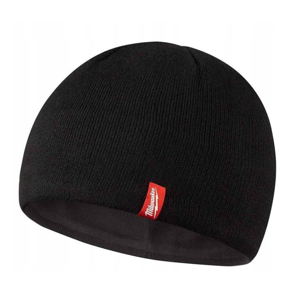 MILWAUKEE ZESTAW CZARNA CZAPKA BNI ZIMOWA LOGO SZARY KOMIN MASKA