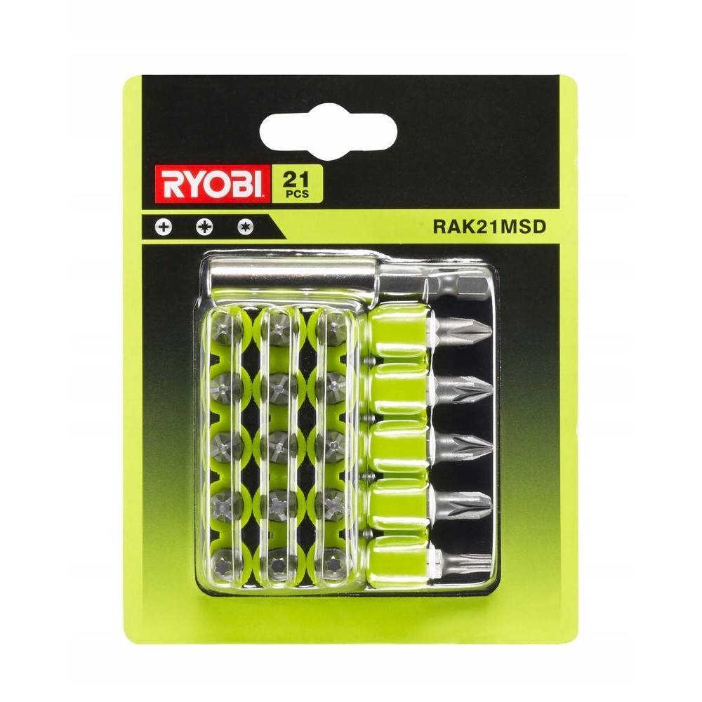 RYOBI RAK21MSD ZESTAW BITÓW- 21 ELEMENTÓW