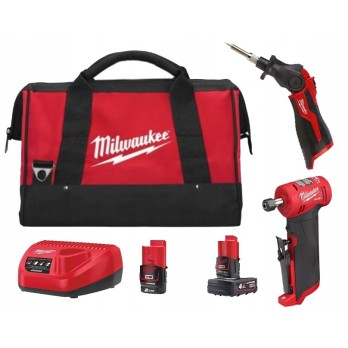 MILWAUKEE ZESTAW ELEKTRONARZĘDZI M12 FDGA-422B SZLIFIERKA, LUTOWNICA