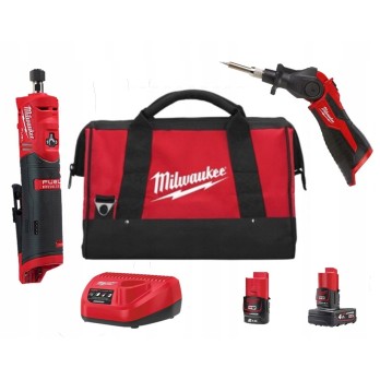 MILWAUKEE SZLIFIERKA PROSTA M12 FDGS-422B + M12 SI LUTOWNICA