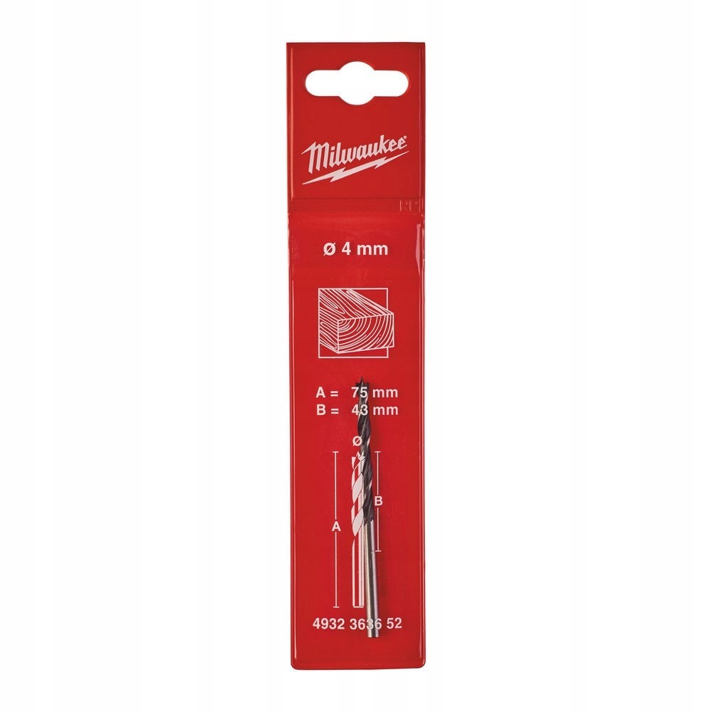 MILWAUKEE WIERTŁO DO DREWNA FI 4 MM x 75 MM