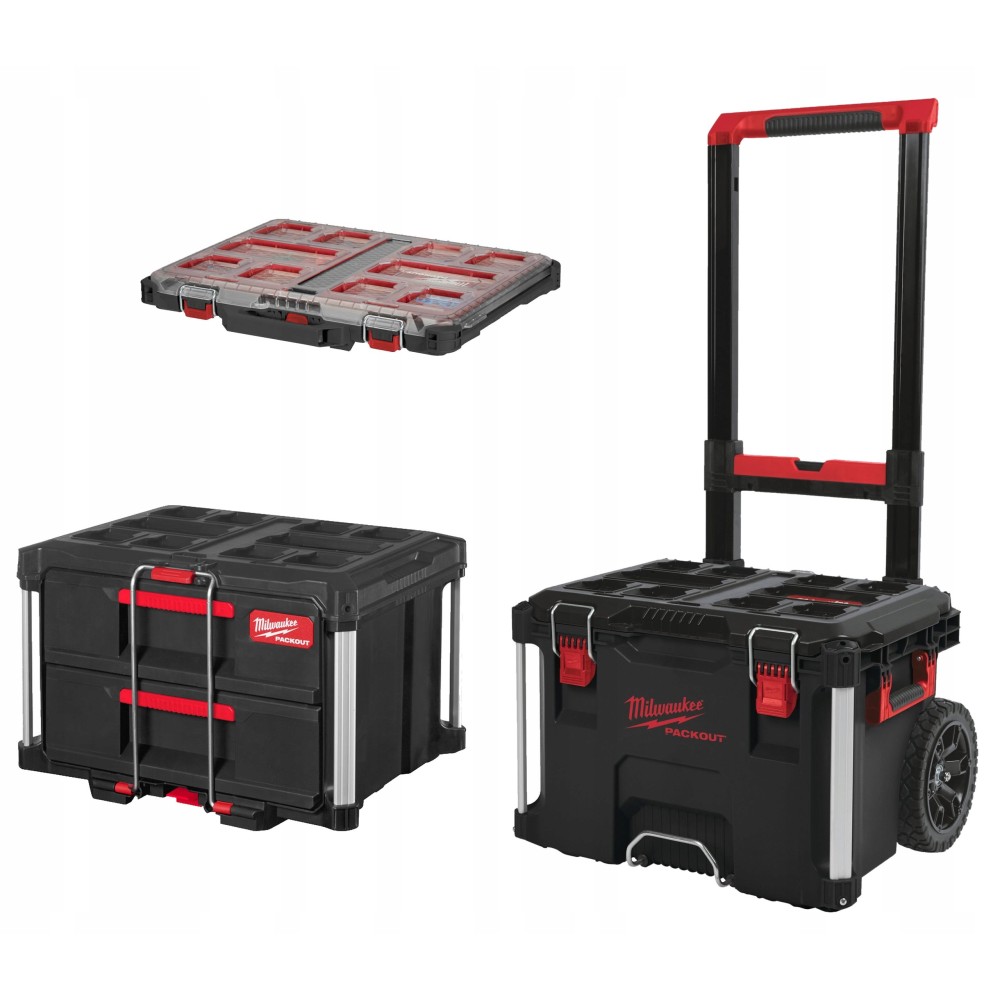 MILWAUKEE 2 SKRZYNIE + ORGANIZER PACKOUT