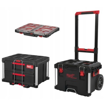 MILWAUKEE 2 SKRZYNIE + ORGANIZER PACKOUT