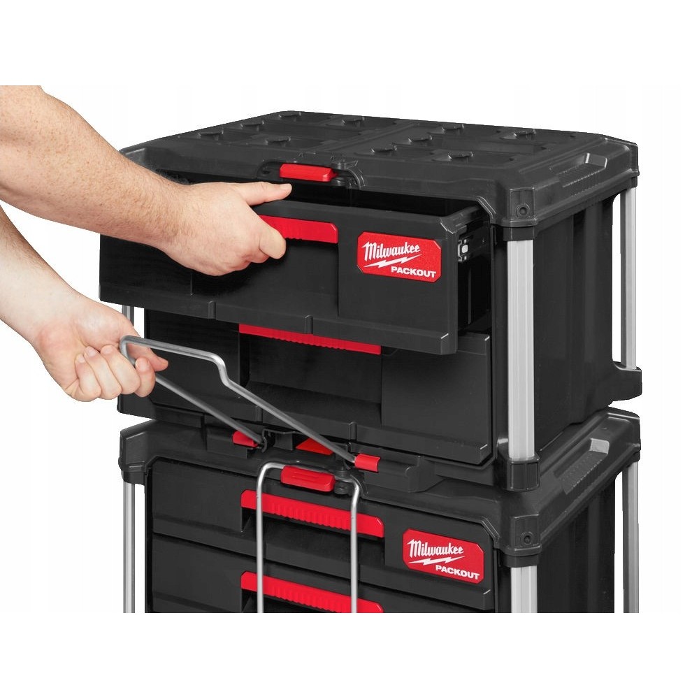 MILWAUKEE 2 SKRZYNIE + ORGANIZER PACKOUT