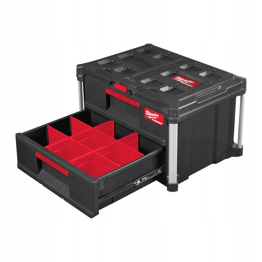 MILWAUKEE 2 SKRZYNIE + ORGANIZER PACKOUT